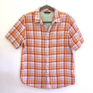 The North Face men's short sleeves plaid shirt MEDIUM